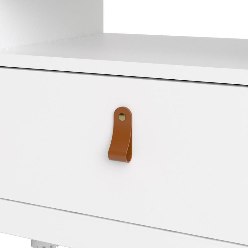FTG TV Unit Barcelona TV Unit 3 Drawers In White Bed Kings