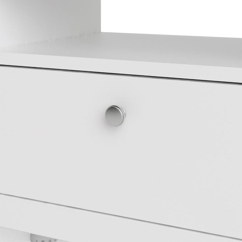 FTG TV Unit Madrid TV Unit 3 Drawers In White Bed Kings