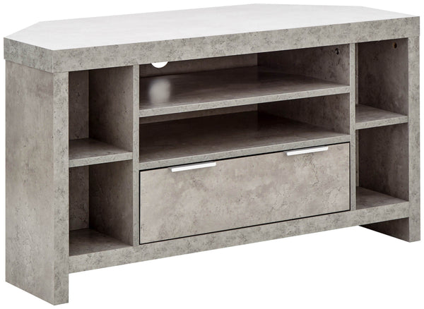 GFW TV Unit Bloc Corner Tv Unit Concrete - GFW Bed Kings