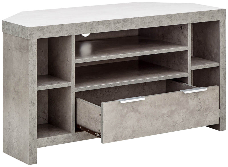 GFW TV Unit Bloc Corner Tv Unit Concrete - GFW Bed Kings