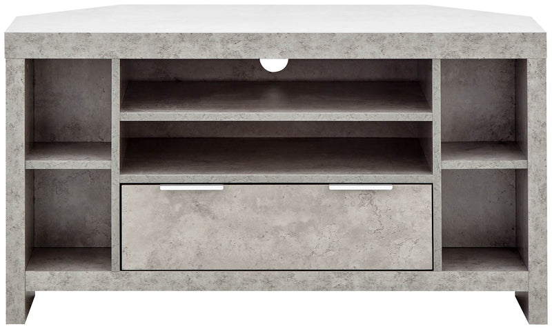 GFW TV Unit Bloc Corner Tv Unit Concrete - GFW Bed Kings