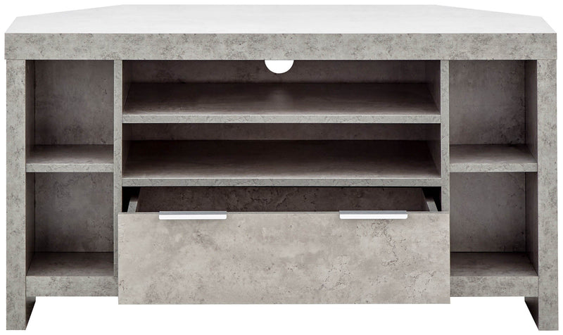 GFW TV Unit Bloc Corner Tv Unit Concrete - GFW Bed Kings