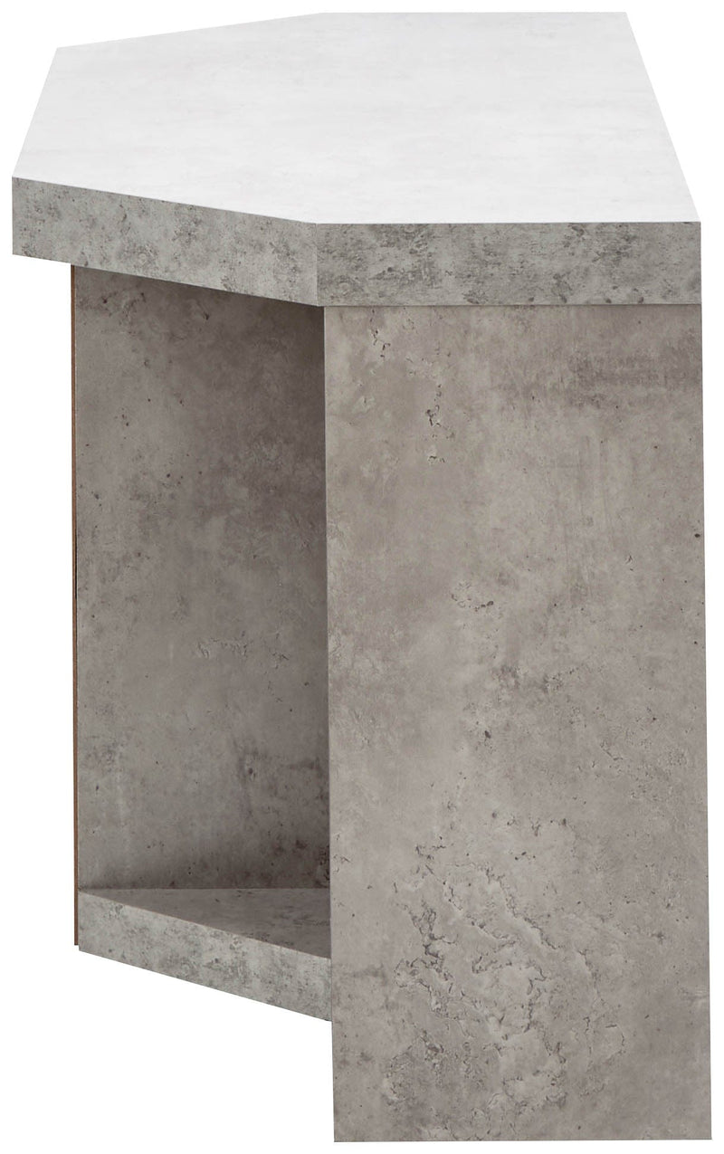 GFW TV Unit Bloc Corner Tv Unit Concrete - GFW Bed Kings