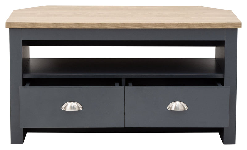 GFW TV Unit Lancaster Corner Tv Unit Slate Blue Bed Kings