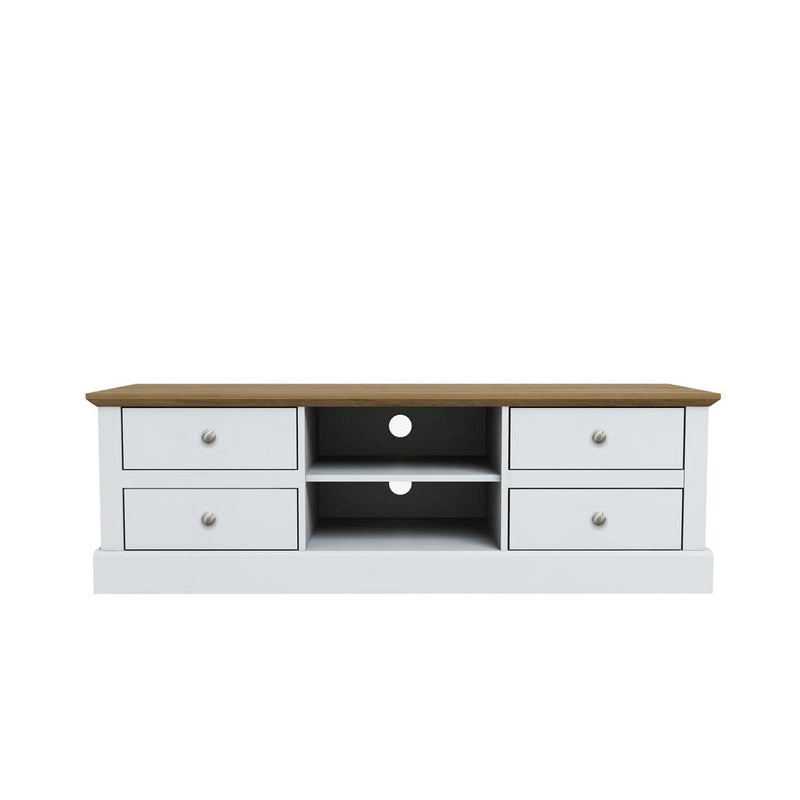 LPD TV Unit Devon TV Unit White Bed Kings