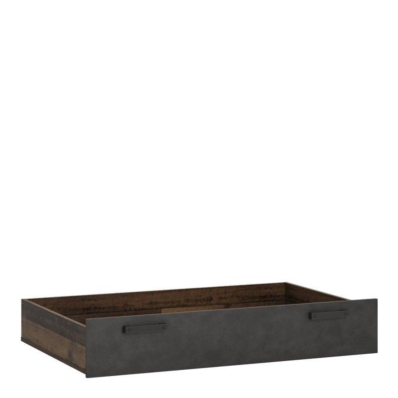 FTG Underbed Storage Brooklyn Underbed Drawer in Walnut and Dark Matera Grey Bed Kings
