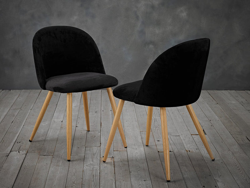 LPD Dining Chairs Venice Dining Chairs Black (PK 2) Bed Kings