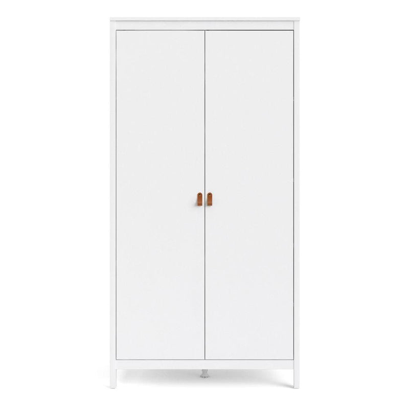 FTG Wardrobe Barcelona Wardrobe With 2 Doors In White Bed Kings