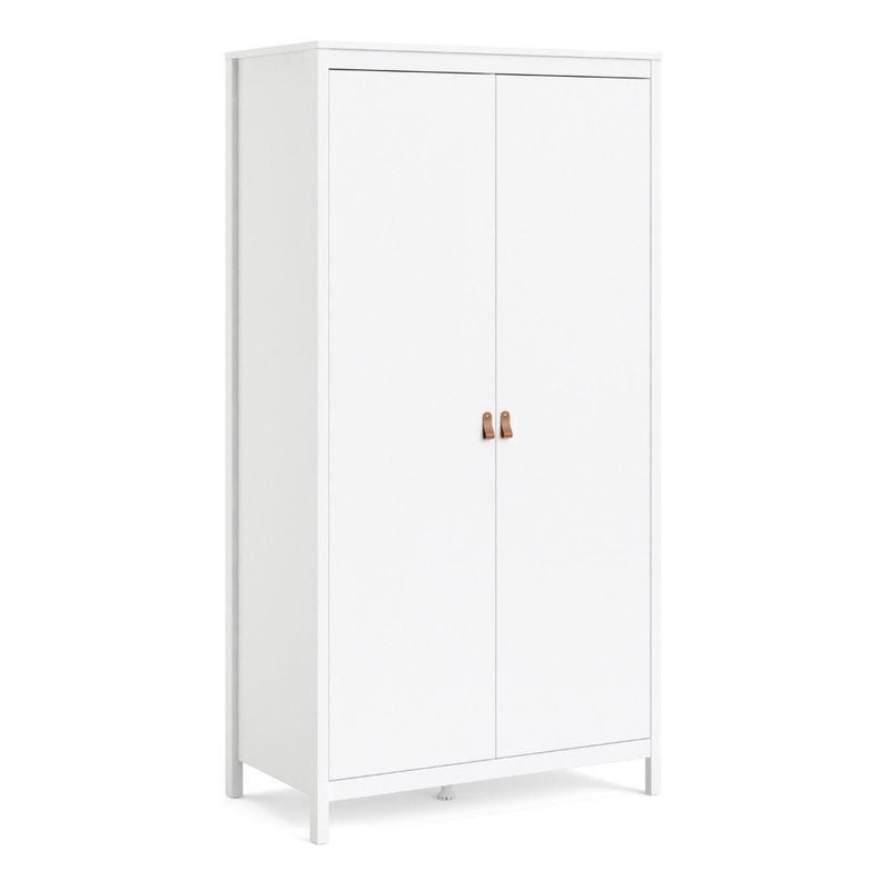 FTG Wardrobe Barcelona Wardrobe With 2 Doors In White Bed Kings