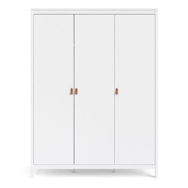 FTG Wardrobe Barcelona Wardrobe With 3 Doors In White Bed Kings