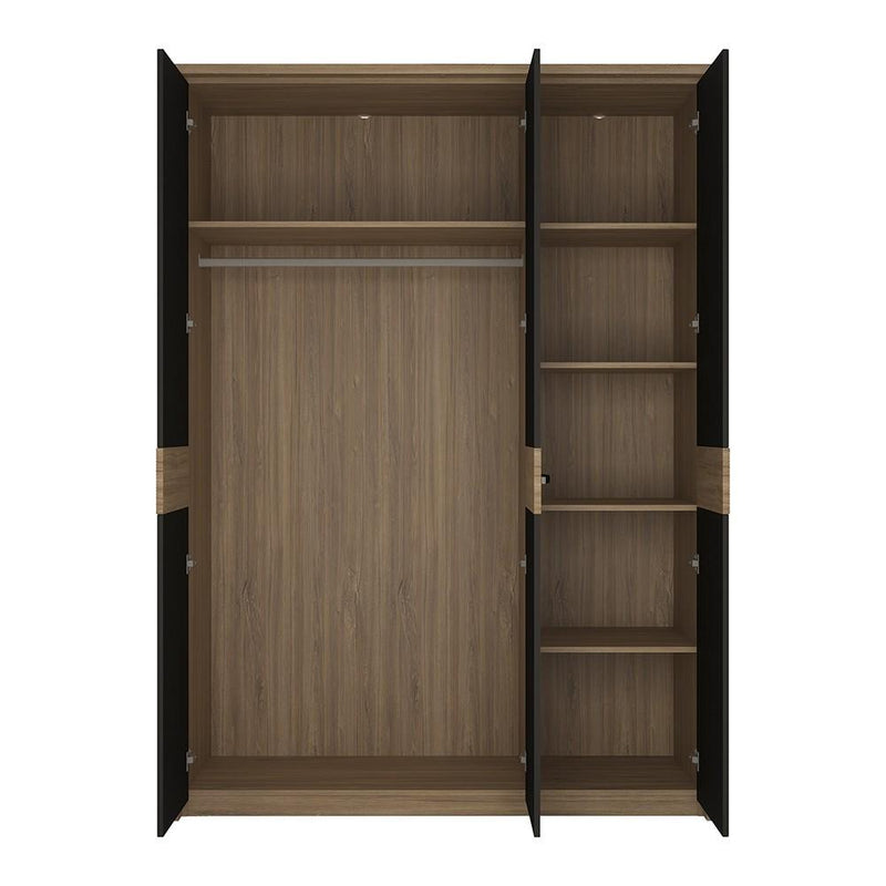 FTG Wardrobe CLEARANCE Monaco 3 door wardrobe with mirror door Bed Kings