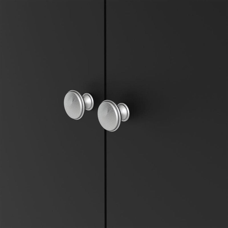 FTG Wardrobe Madrid Wardrobe With 2 Doors In Matt Black Bed Kings