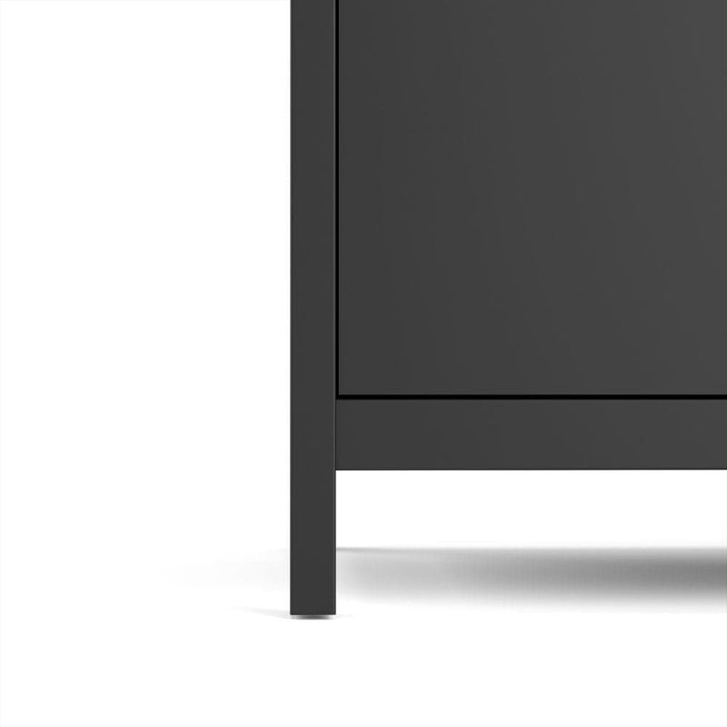 FTG Wardrobe Madrid Wardrobe With 2 Doors In Matt Black Bed Kings