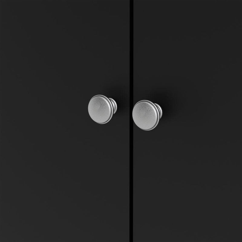 FTG Wardrobe Madrid Wardrobe With 3 Doors In Matt Black Bed Kings