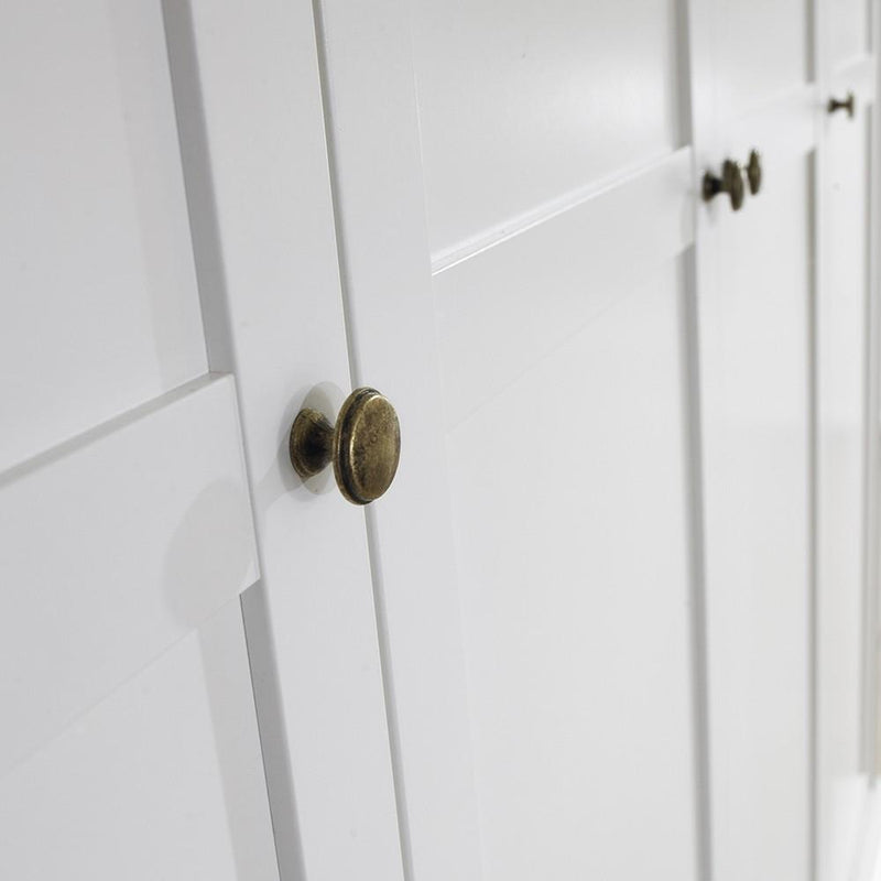 FTG Wardrobe Paris Wardrobe with 4 Doors in White Bed Kings