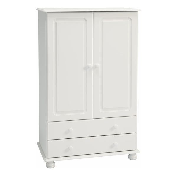FTG Wardrobe Richmond 2 Dr Combi Off White Bed Kings