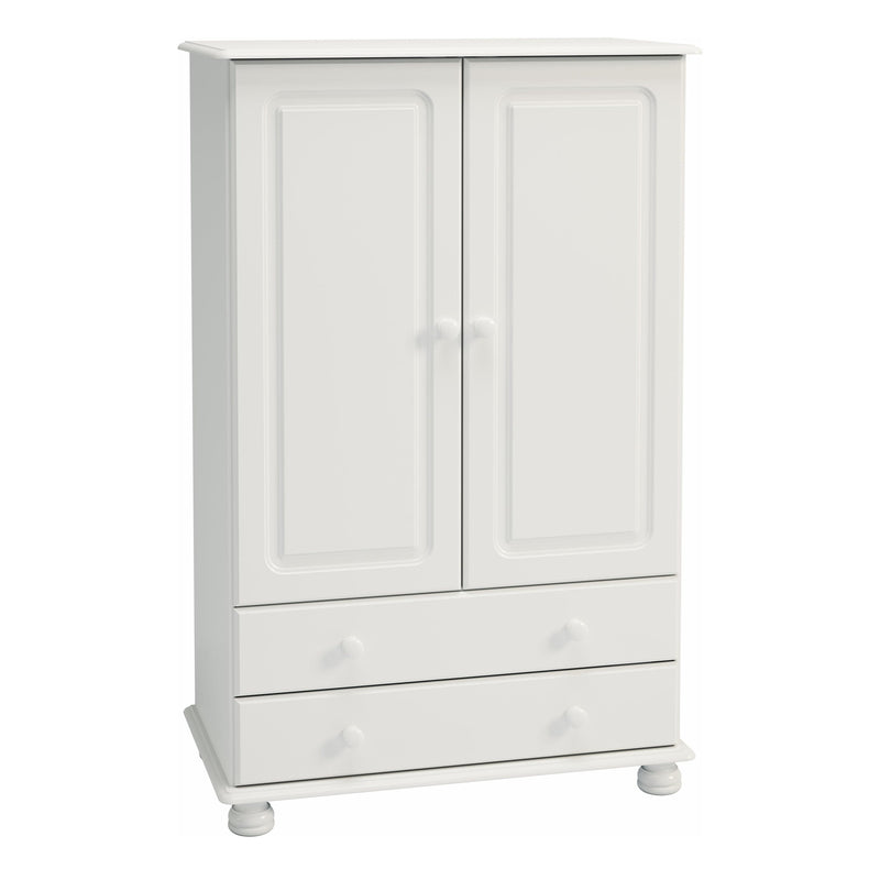 FTG Wardrobe Richmond 2 Dr Combi Off White Bed Kings