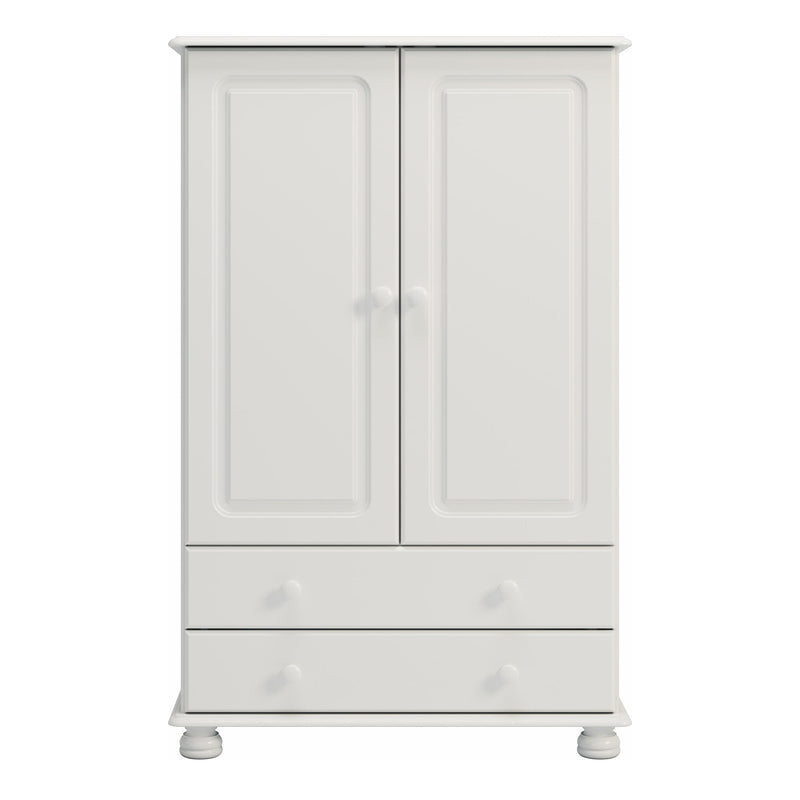 FTG Wardrobe Richmond 2 Dr Combi Off White Bed Kings
