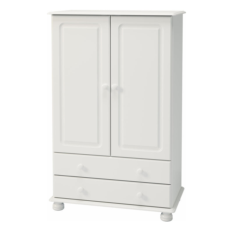 FTG Wardrobe Richmond 2 Dr Combi Off White Bed Kings