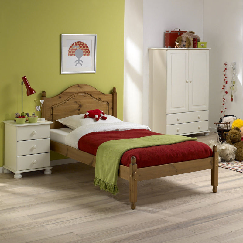 FTG Wardrobe Richmond 2 Dr Combi Off White Bed Kings