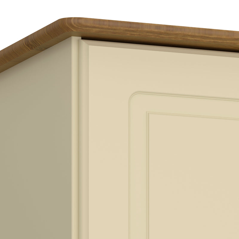 FTG Wardrobe Richmond 2 Dr Robe Cream & Pine Bed Kings