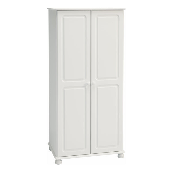 FTG Wardrobe Richmond 2 Dr Robe Off White Bed Kings