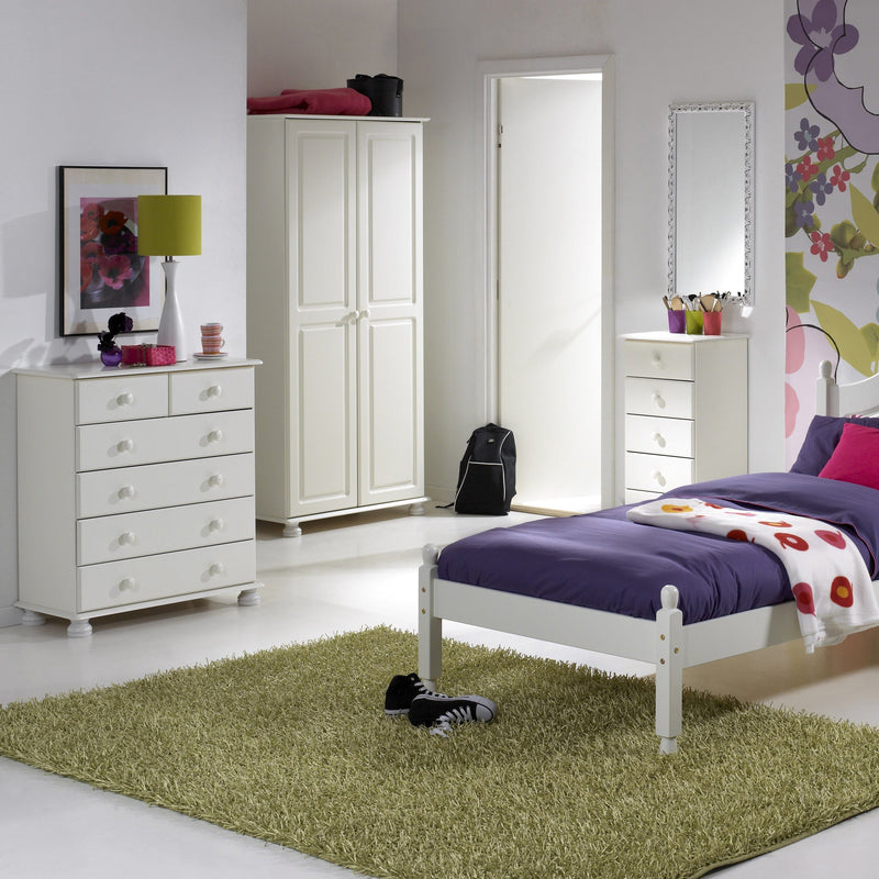 FTG Wardrobe Richmond 2 Dr Robe Off White Bed Kings