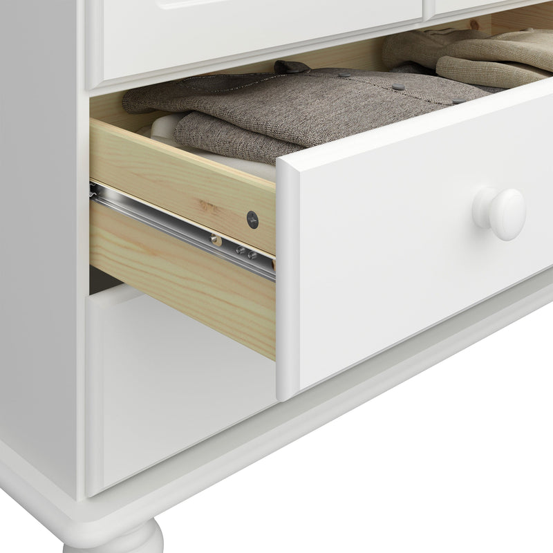 FTG Wardrobe Richmond 3 Dr 4 Drw Wardrobe Off White Bed Kings