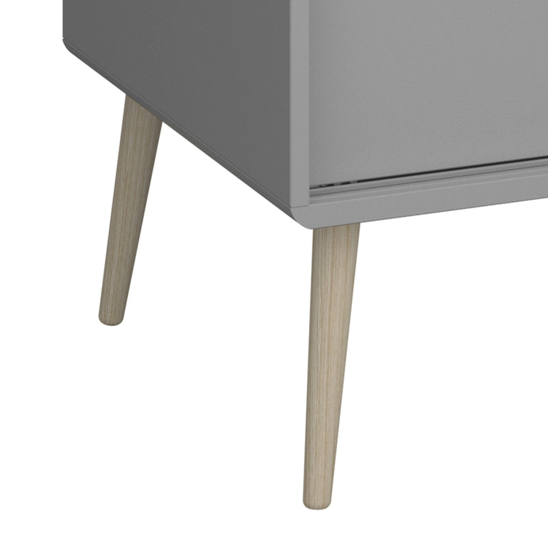 FTG Wardrobe Softline Sliding 2 Dr Wardrobe Grey Bed Kings