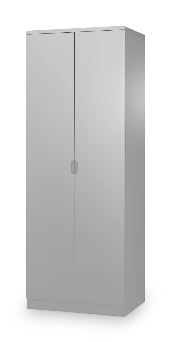 Julian Bowen Wardrobe Manhattan 2 Door Wardrobe - Grey Bed Kings