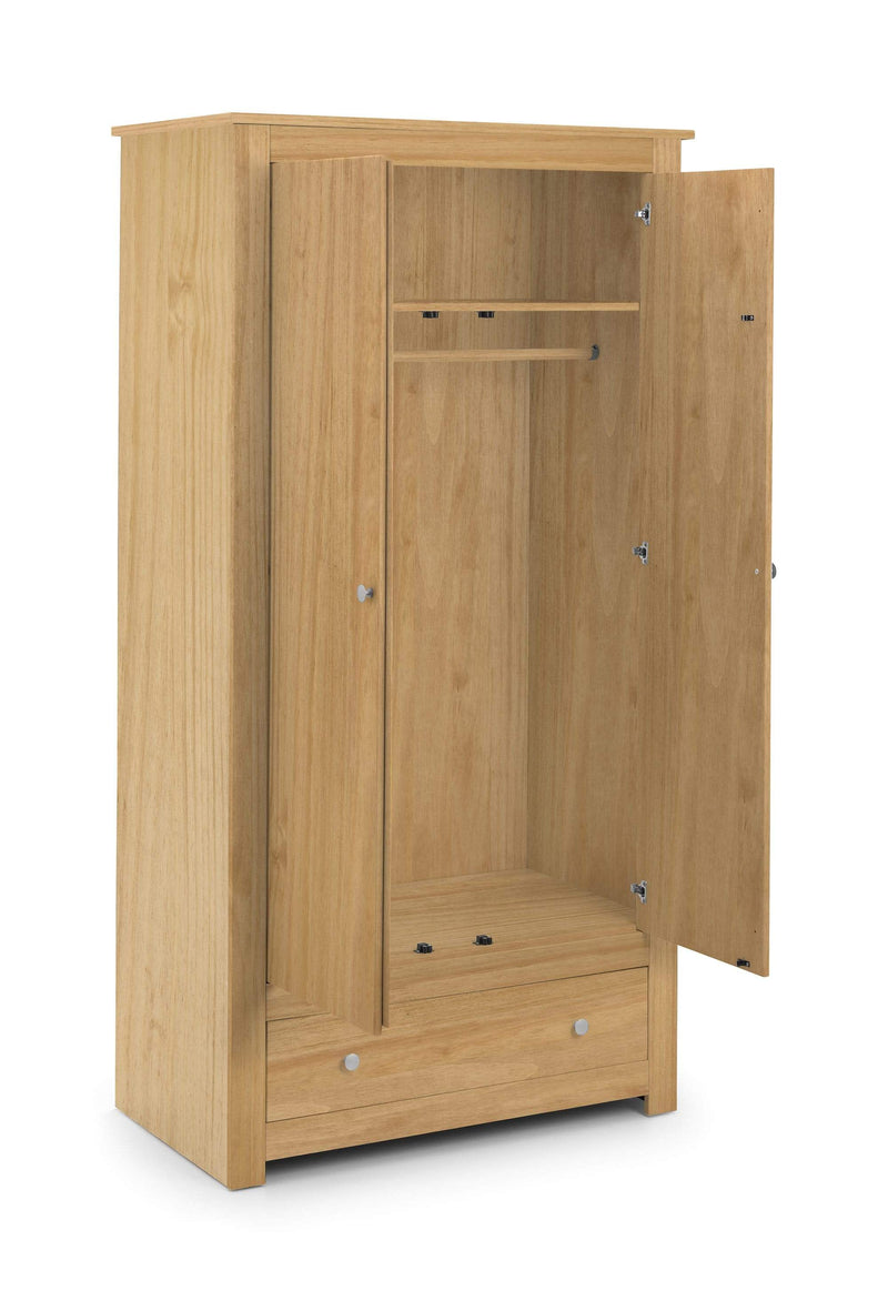 Julian Bowen Wardrobe Radley Wardrobe - Waxed Pine Bed Kings