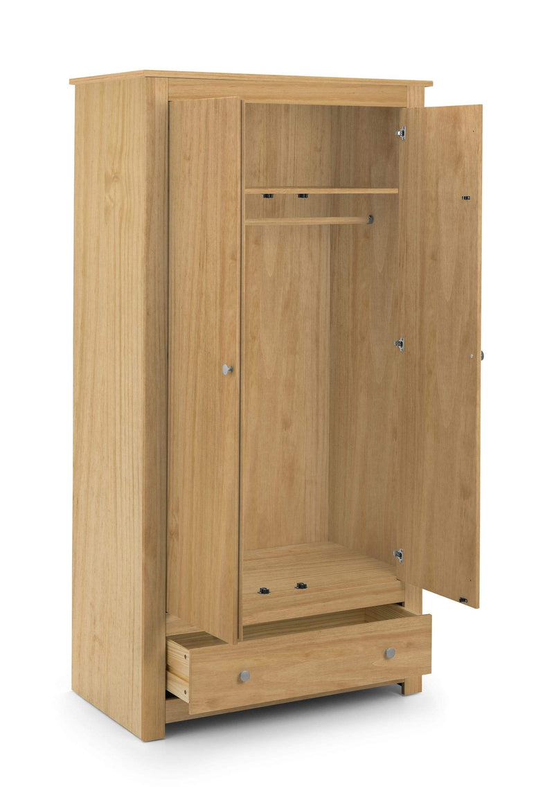 Julian Bowen Wardrobe Radley Wardrobe - Waxed Pine Bed Kings