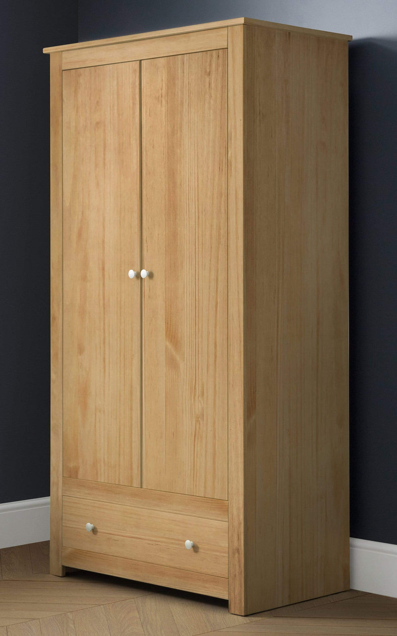 Julian Bowen Wardrobe Radley Wardrobe - Waxed Pine Bed Kings