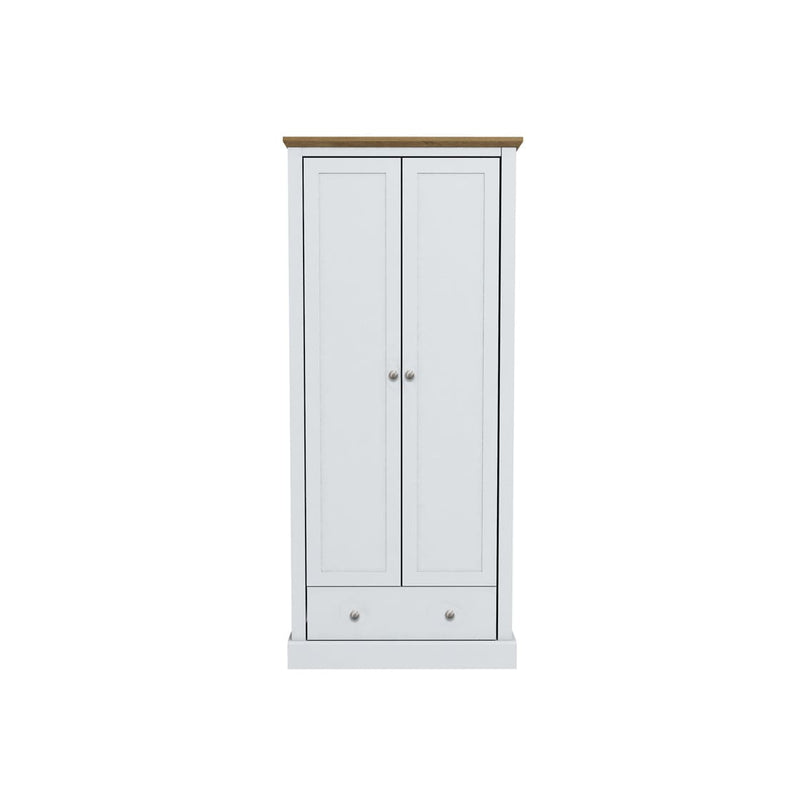 LPD Wardrobe Devon 2 Door Wardrobe White Bed Kings