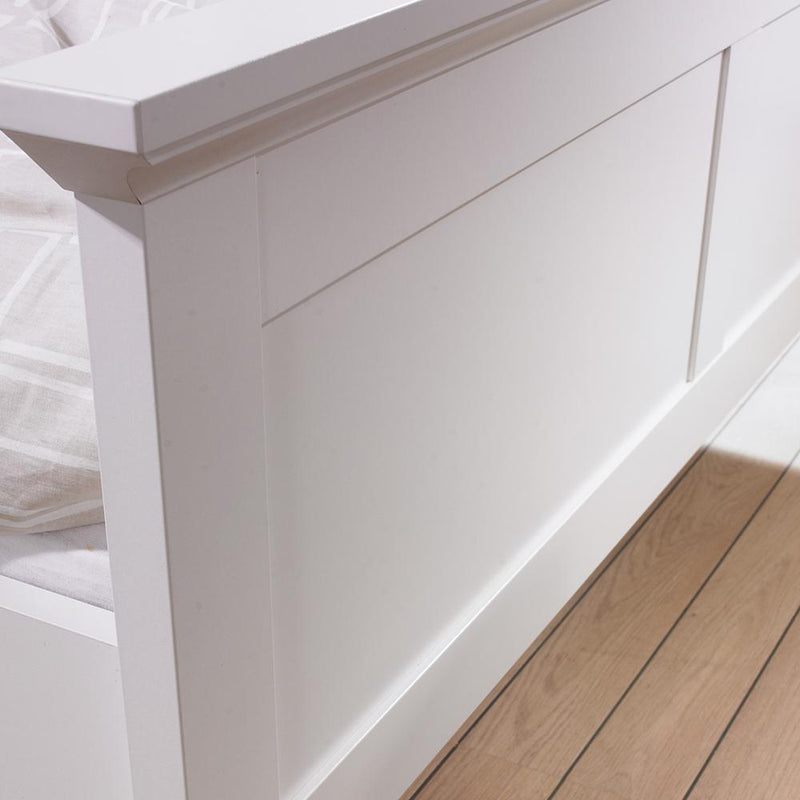 FTG Wood Bed Paris - Super King Bed (180 x 200) in White Bed Kings