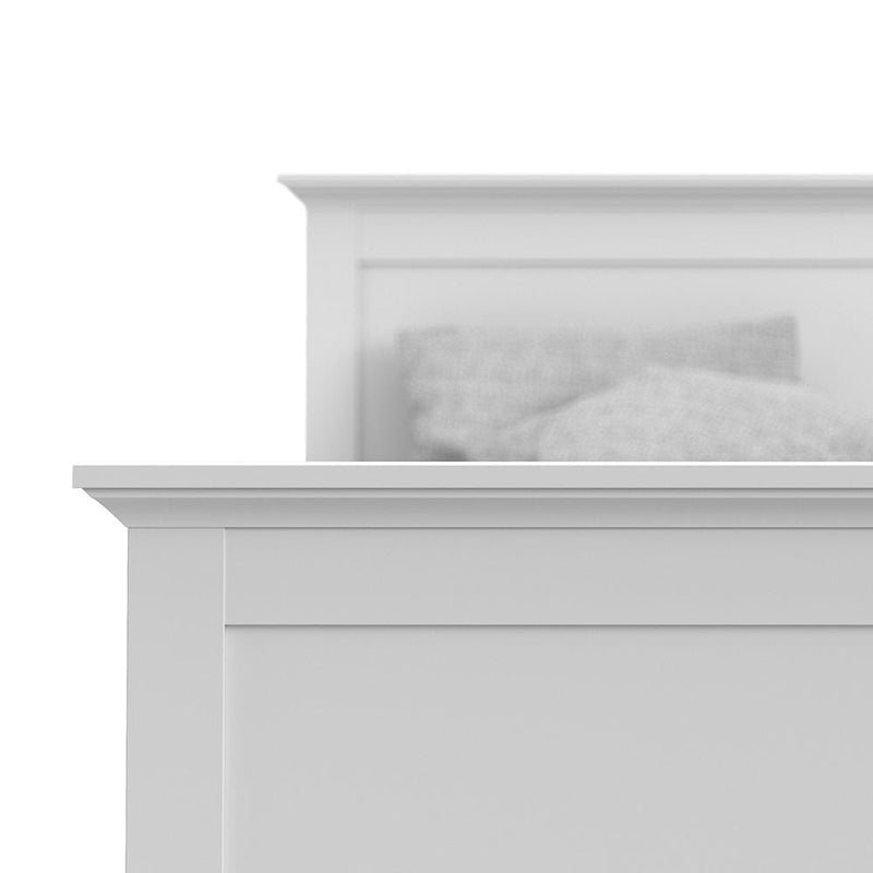 FTG Wood Bed Paris - Super King Bed (180 x 200) in White Bed Kings