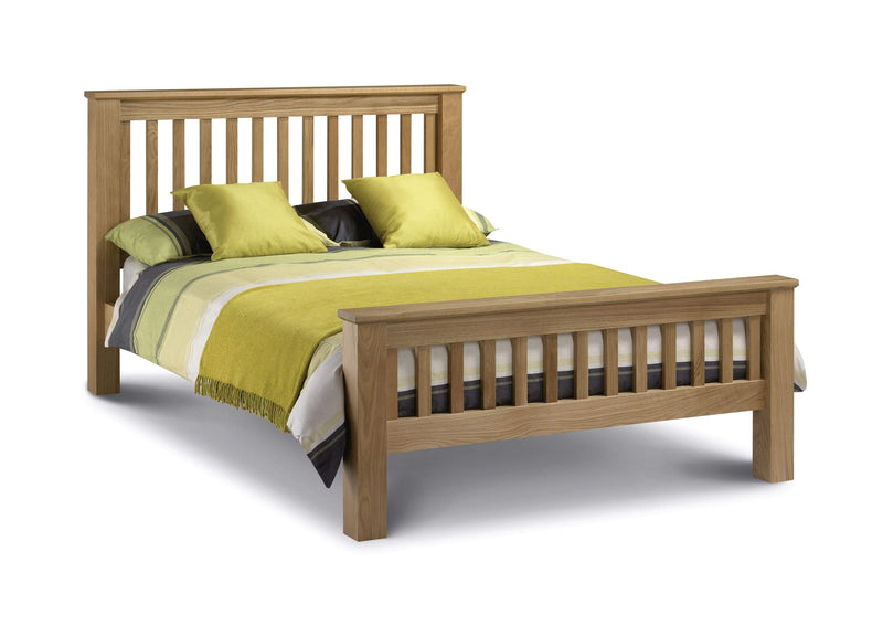 Julian Bowen Wood Bed Amsterdam Oak Bed Hfe - Wood - Light Oak Bed Kings