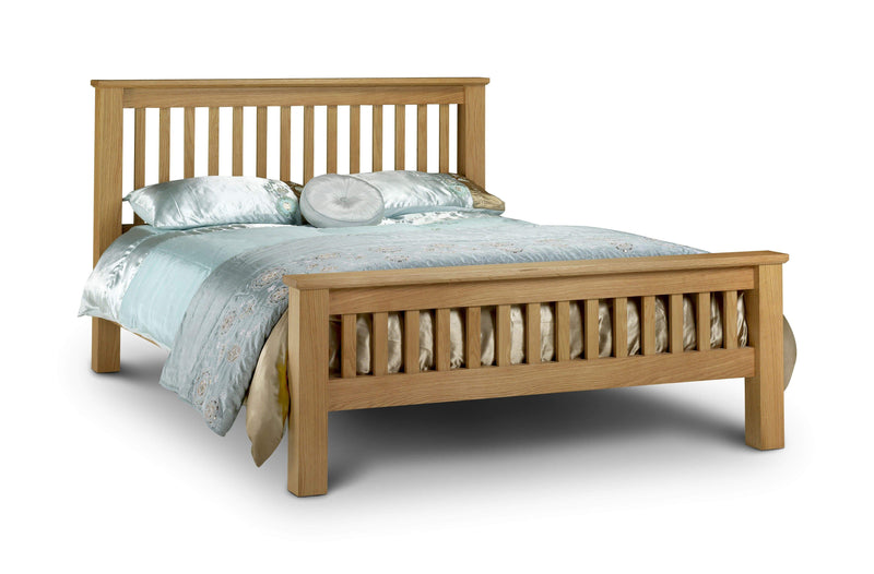Julian Bowen Wood Bed Amsterdam Oak Bed Hfe - Wood - Light Oak Bed Kings