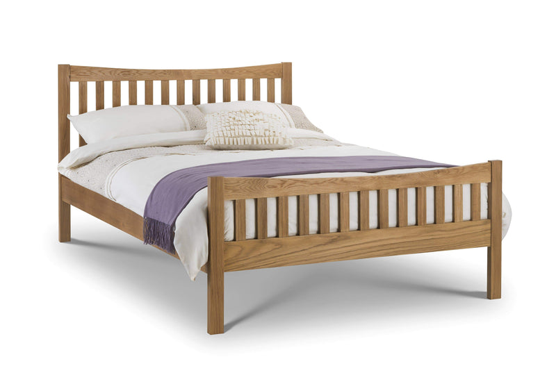 Julian Bowen Wood Bed Bergamo Oak Bed - Wood - Natural Oak Bed Kings
