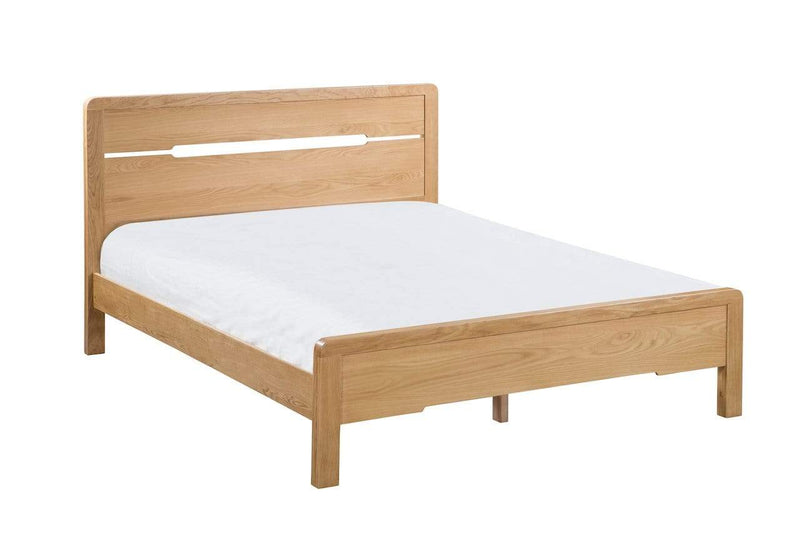 Julian Bowen Wood Bed Double 135cm 4ft 6in Curve Double Bed - Curve - Oak Bed Kings