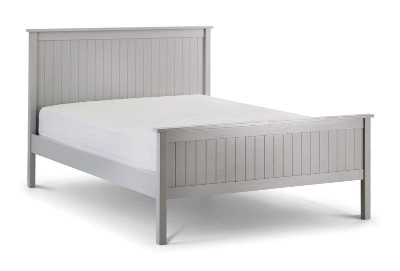 Julian Bowen Wood Bed Maine Wooden Bed - Dove Grey Bed Kings