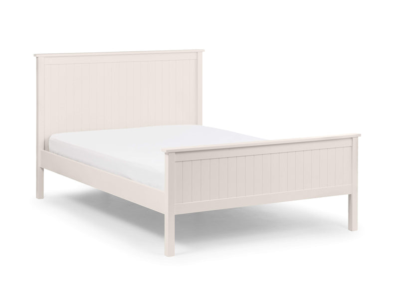Julian Bowen Wood Bed Maine Wooden Bed - Surf White Bed Kings