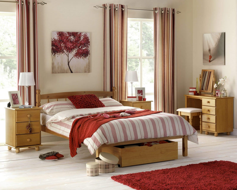 Julian Bowen Wood Bed Pickwick Pine Bed - Solid Pine - Pine Bed Kings