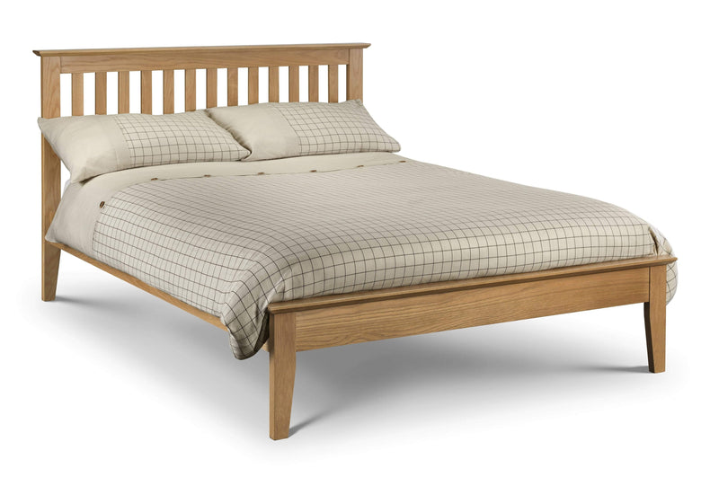 Julian Bowen Wood Bed Salerno Shaker Bed Oak - Wood - Natural Oak Bed Kings