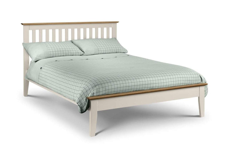 Julian Bowen Wood Bed Salerno Shaker Bed Two Tone - Wood - Ivory / Natural Oak Bed Kings