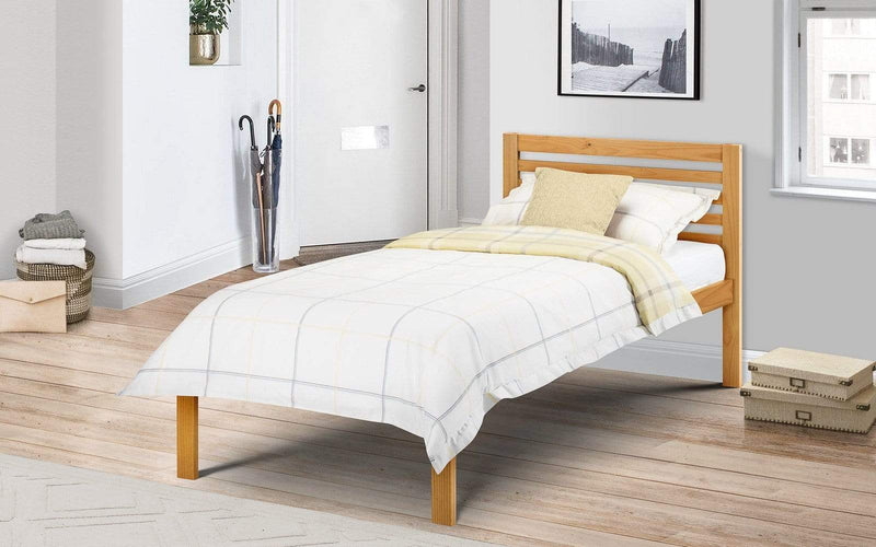 Julian Bowen Wood Bed Single 90cm 3ft Slocum Bed Antique Pine - Wood - Antique Pine Bed Kings