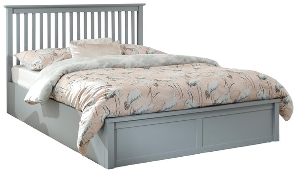 GFW Wood Storage Bed Como Wooden Ottoman Bed Grey Bed Kings