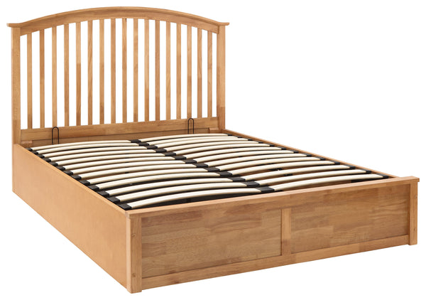 GFW Wood Storage Bed Madrid Wooden Ottoman Bed Oak Bed Kings