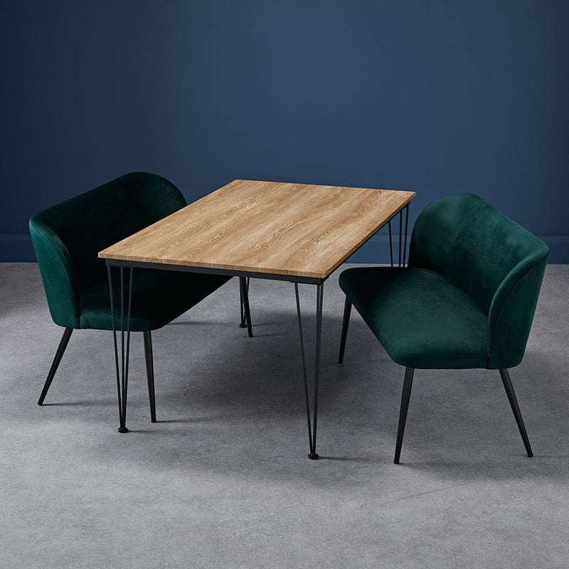 LPD Dining Chair Zara Dining Bench Green - From LPD Bed Kings