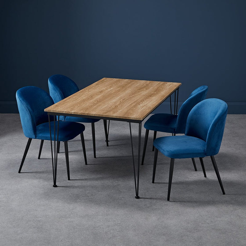 LPD Dining Chair Zara Dining Chair Blue (Pack of 2) - From LPD Bed Kings
